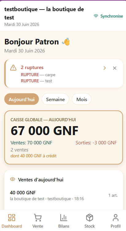 StockZen App — écran 1